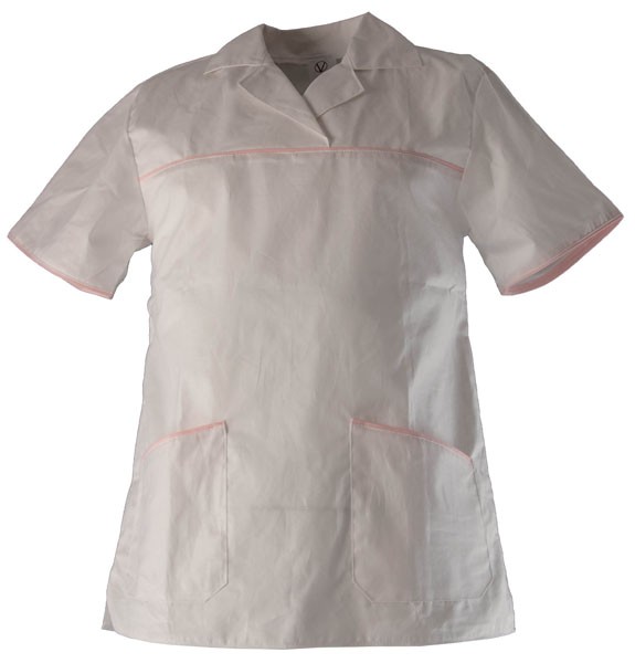 Bluza de lucru alba cu maneca scurta LISA 